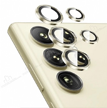 Samsung Galaxy S24 Ultra Metal Gold Kamera Lens Koruyucu