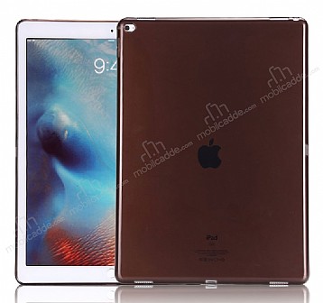 Apple iPad Pro 12.9 Ultra nce effaf Siyah Silikon Klf