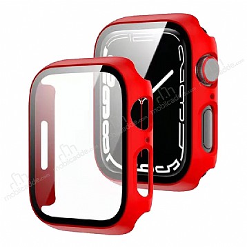 Apple Watch 7 Siyah ereveli Krmz Klf 41mm