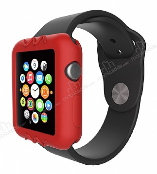 Apple Watch Krmz Silikon Klf (38 mm)