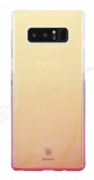 Baseus Glaze Samsung Galaxy Note 8 Pembe Rubber Klf
