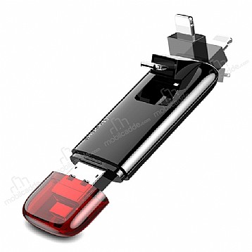Baseus Red Obsidian Z1 Lightning / Micro USB Flash Bellek 32 GB