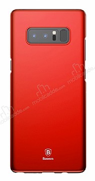Baseus Thin Samsung Galaxy Note 8 Tam Kenar Krmz Rubber Klf
