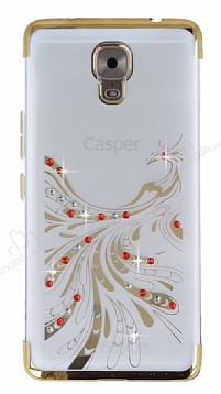 Casper Via A1 Plus Gold Peacock Tal effaf Silikon Klf