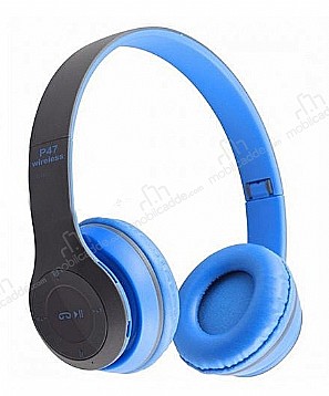 Eiroo P47 Bluetooth Kulakst Mavi Kulaklk