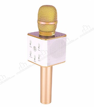 Cortrea Q7 Bluetooth Hoparlrl Gold Karaoke Mikrofon