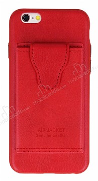 Dafoni Air Jacket iPhone 6 / 6S Czdanl Krmz Deri Klf