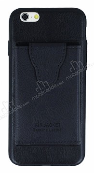 Dafoni Air Jacket iPhone 6 / 6S Czdanl Siyah Deri Klf