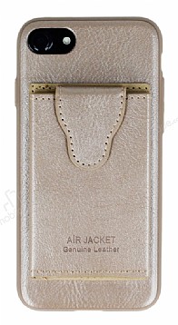 Dafoni Air Jacket iPhone 7 / 8 Czdanl Gold Deri Klf