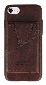 Dafoni Air Jacket iPhone 7 / 8 Czdanl Kahverengi Deri Klf