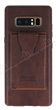 Dafoni Air Jacket Samsung Galaxy Note 8 Czdanl Kahverengi Deri Klf