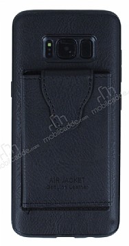 Dafoni Air Jacket Samsung Galaxy S8 Czdanl Siyah Deri Klf