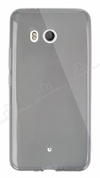 Dafoni Aircraft HTC U11 Ultra nce effaf Siyah Silikon Klf