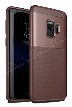 Dafoni Business Shield Samsung Galaxy S9 Kahverengi Silikon Klf