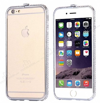 Dafoni Crystal Dream iPhone 6 / 6S Metal Tal Bumper ereve Silver Klf