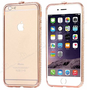 Dafoni Crystal Dream iPhone 6 / 6S Metal Tal Bumper ereve Rose Gold Klf