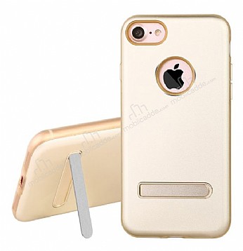 Dafoni Level Shield iPhone 7 Standl Ultra Koruma Gold Klf