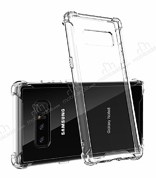 Dafoni Hummer Samsung Galaxy Note 8 Ultra Koruma Silikon Kenarl effaf Klf
