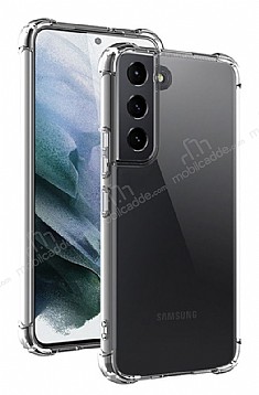 Dafoni Hummer Samsung Galaxy S22 Plus 5G Sper Koruma Silikon Kenarl effaf Klf