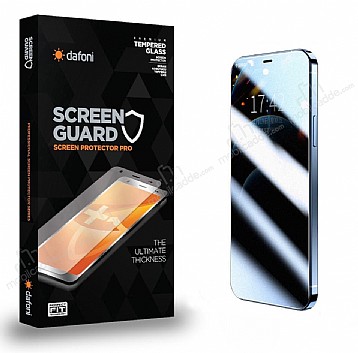 Dafoni iPhone 15 Pro Full Privacy Tempered Glass Premium Cam Ekran Koruyucu