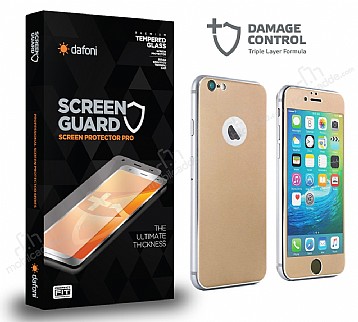 Dafoni iPhone 6 Plus / 6S Plus Full Darbe Emici Gold n+Arka Ekran Koruyucu Film