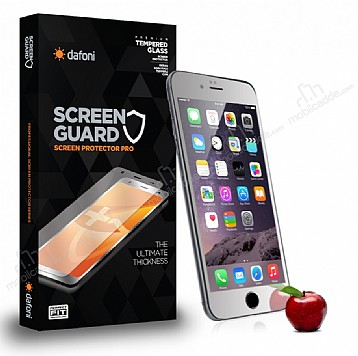 Dafoni iPhone 6 Plus / 6S Plus n + Arka Tempered Glass Ayna Silver Cam Ekran Koruyucu