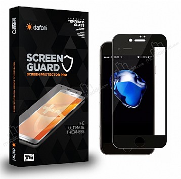 Dafoni iPhone SE 2020 Full Tempered Glass Premium Siyah Cam Ekran Koruyucu