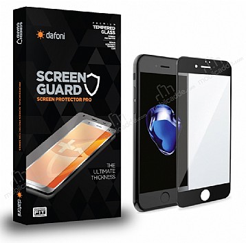Dafoni iPhone SE 2022 Full Tempered Glass Premium Siyah Mat Cam Ekran Koruyucu