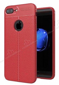 Dafoni Liquid Shield Premium iPhone 7 Plus Krmz Silikon Klf