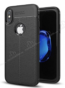 Dafoni Liquid Shield Premium iPhone X / XS Siyah Silikon Klf