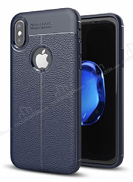 Dafoni Liquid Shield Premium iPhone X / XS Lacivert Silikon Klf