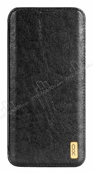 XO Samsung Galaxy Note 8 Czdanl nce Yan Kapakl Siyah Deri Klf