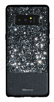 DZGOGO Samsung Galaxy Note 8 Iltl Siyah Deri Klf