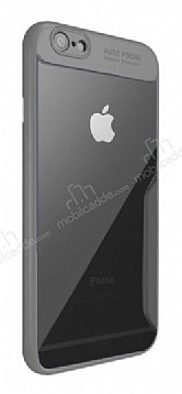 Eiroo Acrylic Hybrid iPhone 6 / 6S Gri Kenarl effaf Rubber Klf