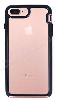 Eiroo Bumper Hybrid iPhone 6 Plus / 6S Plus / 7 Plus / 8 Plus Rose Gold Kenarl effaf Rubber Klf