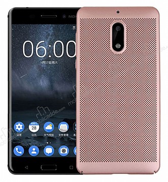 Eiroo Air To Dot Nokia 6 Delikli Rose Gold Rubber Klf