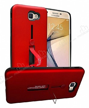 Eiroo Alloy Fit Samsung Galaxy J7 Prime / Prime 2 Selfie Yzkl Krmz Klf
