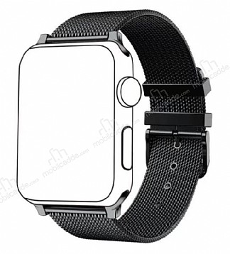 Eiroo Apple Watch Siyah Metal Kordon (42 mm)