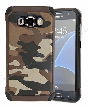 Eiroo Army Samsung Galaxy J5 2016 Ultra Koruma Kahverengi Klf