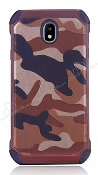 Eiroo Army Samsung Galaxy J5 Pro 2017 Ultra Koruma Kahverengi Klf