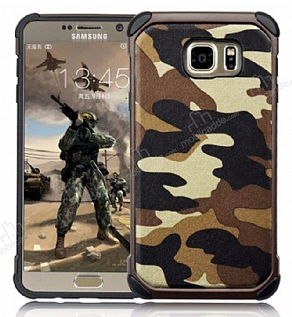 Eiroo Army Samsung Galaxy Note 5 Ultra Koruma Kahverengi Klf