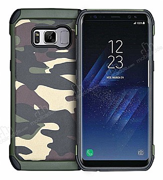 Eiroo Army Samsung Galaxy S8 Ultra Koruma Yeil Klf