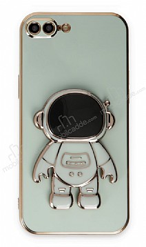Eiroo Astronot iPhone 7 Plus / 8 Plus Standl Yeil Silikon Klf