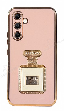Eiroo Aynal Parfm Samsung Galaxy A14 4G Standl Pembe Silikon Klf
