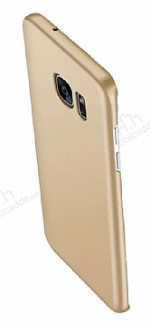 Eiroo Body Thin Samsung Galaxy S6 Edge 360 Derece Koruma Gold Rubber Klf