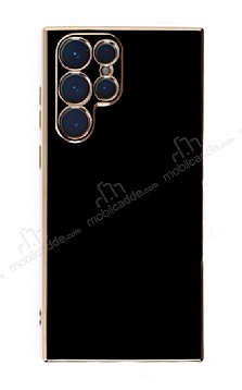 Eiroo Borderline Samsung Galaxy S22 Ultra 5G Kamera Korumal Siyah Silikon Klf