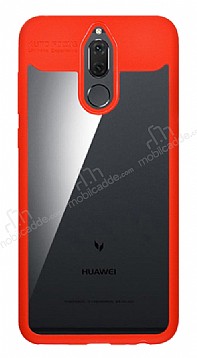 Eiroo Cam Hybrid Huawei Mate 10 Lite Kamera Korumal Krmz Kenarl Rubber Klf