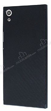 Eiroo Carbon Hybrid Sony Xperia XA1 Ultra Siyah Kenarl Karbon Siyah Silikon Klf