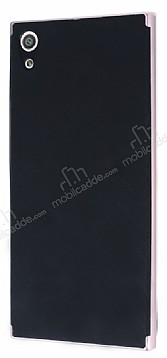 Eiroo Carbon Hybrid Sony Xperia XA1 Ultra Rose Gold Kenarl Karbon Siyah Silikon Klf