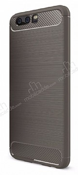 Eiroo Carbon Shield Huawei P10 Plus Ultra Koruma Dark Silver Klf